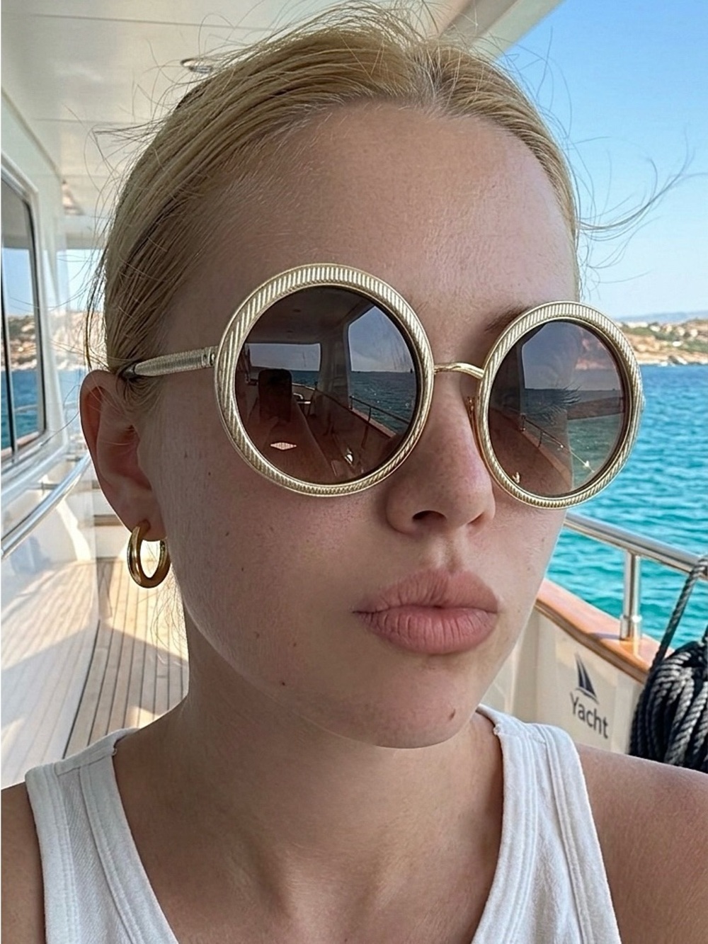 Dolce & Gabbana Gold Tone/Havana DG2179 Round Sunglasses - Picture 15 of 16